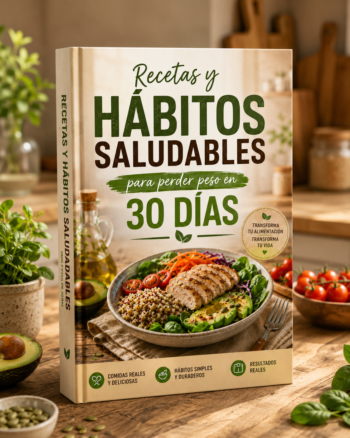 RECETAS Y HÁBITOS Y SALUDABLES + 3 BONOS DE REGALO
