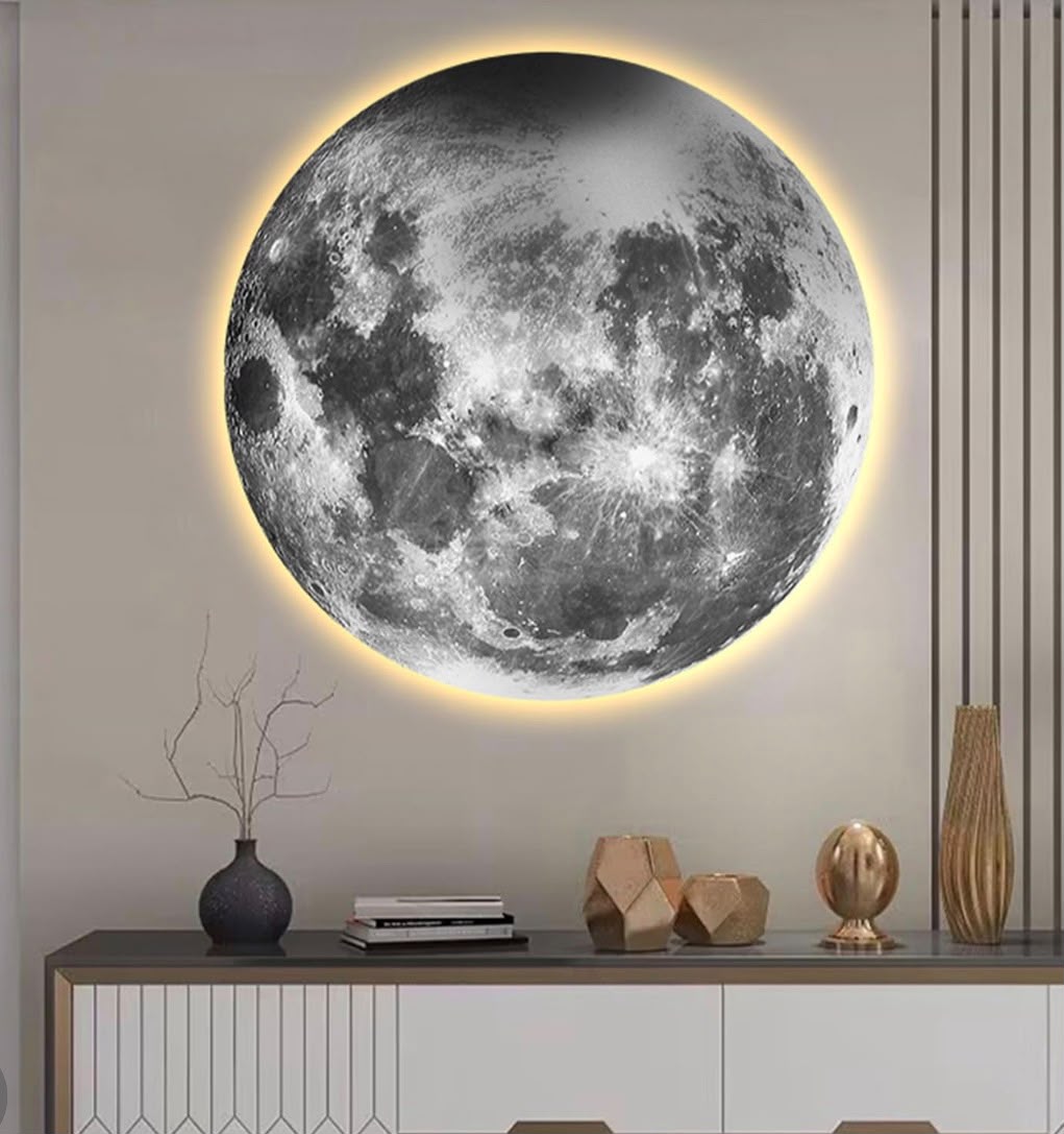 CUADROS DE LUNA 3D CON LUCES LED