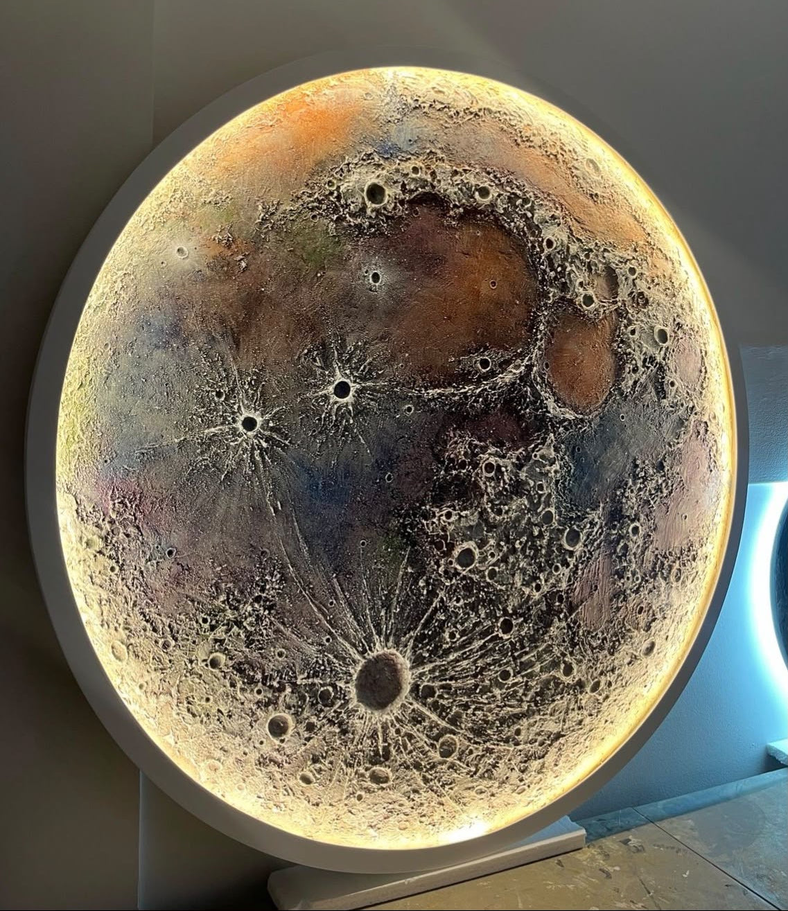 CUADROS DE LUNA 3D CON LUCES LED