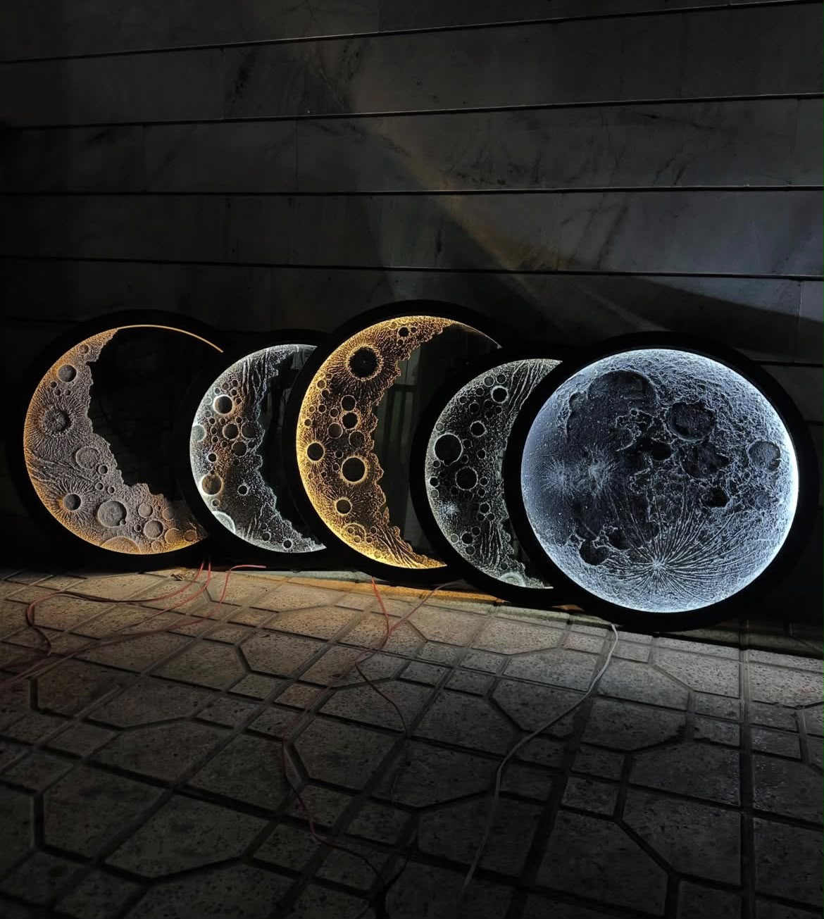 CUADROS DE LUNA 3D CON LUCES LED